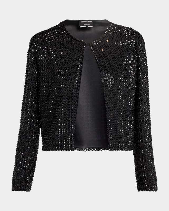 Embroidered Silk Topper Jacket